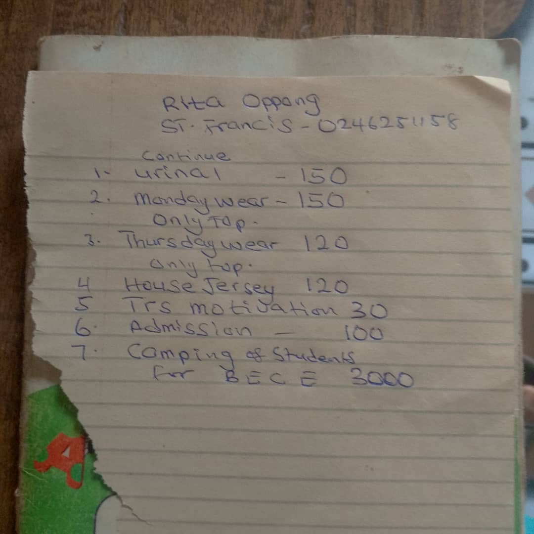 Manso Nkwanta Saint Francis D/A JHS allegedly charging unauthorized fees