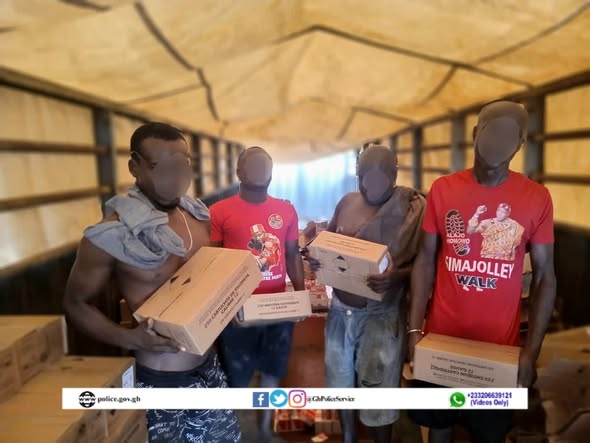 Police arrest twelve suspects for possession of 598 cartons of cartridges at Nsakye