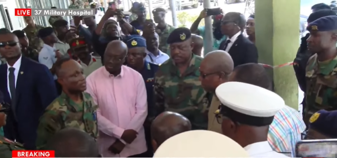 Video: Mahama visits 37 Military Hospital following El-Wak stampede that claimed 6 lives