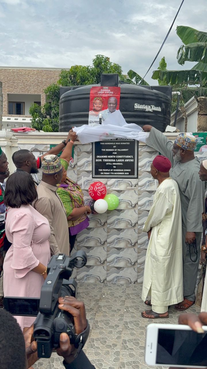 Hon. Theresa Lardi Awuni commissions borehole at Kisseman Masalachi